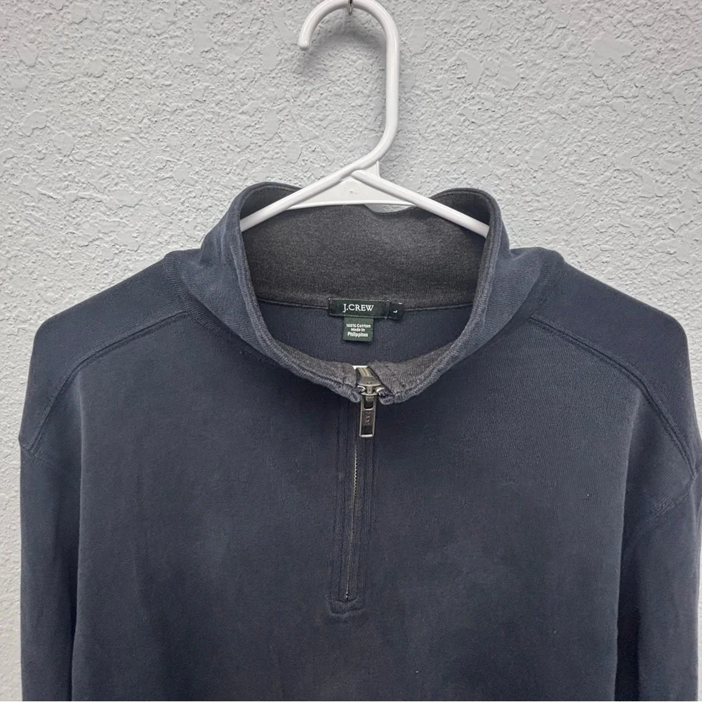 Men's J. Crew Sz Large Navy Blue Zip Sweater, GUC